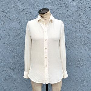 SAINT LAURENT Unifrom Silk Shirt Women's XS/Small France 36 YSL